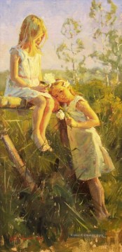 Reizendes kleines Mädchen 9 Impressionismus Ölgemälde